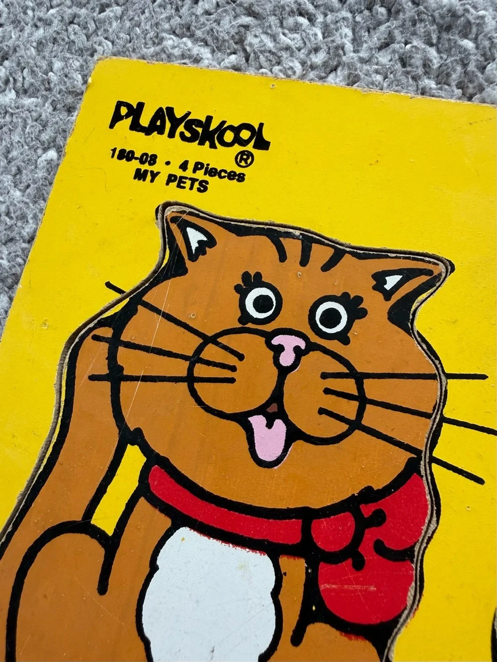 Vintage 1982 Playskool Wooden Puzzle - My Pets